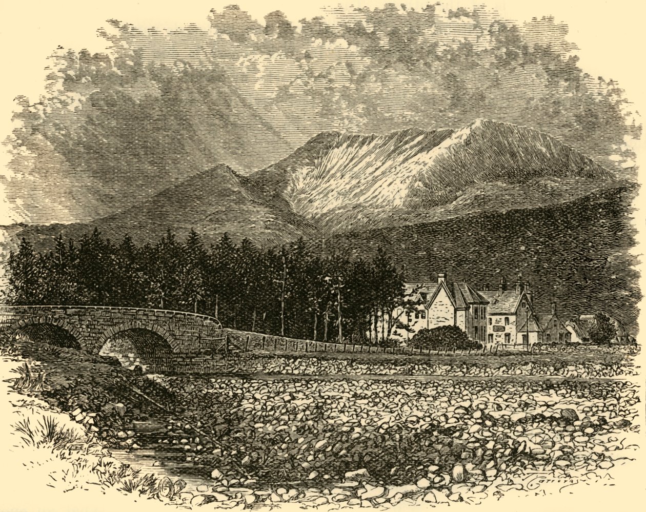 Ben Bay és Kinlochewe Hotel, 1898. alkotó: Unbekannt