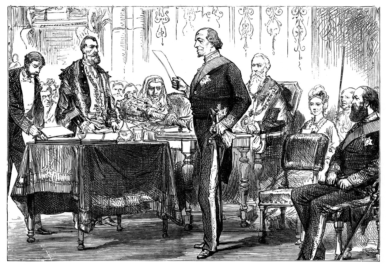 Benjamin Disraeli 1808-1881 megkapta London városának szabadságát, 1878 alkotó: Unbekannt