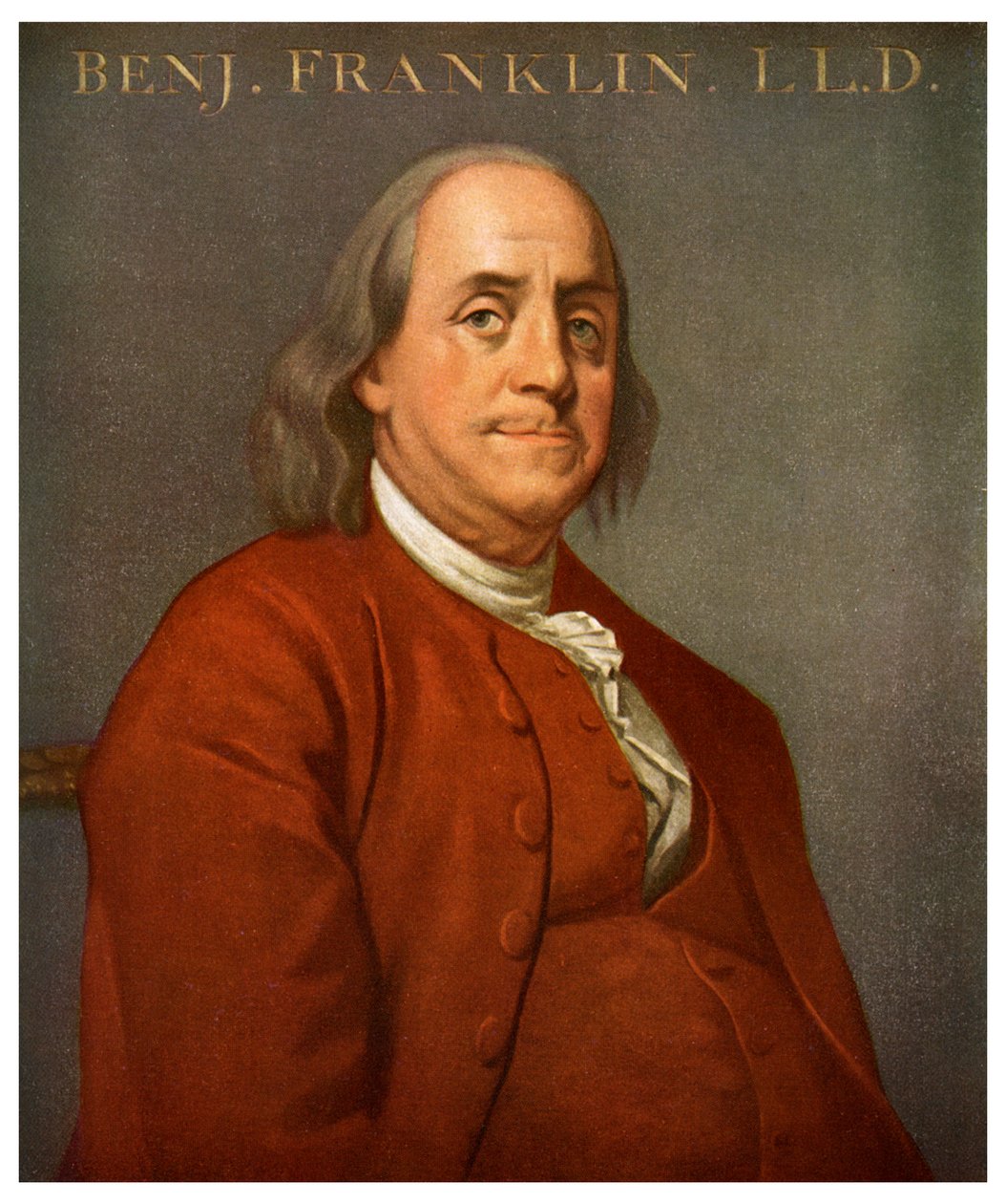 Benjamin Franklin amerikai tudós és politikus, 1782, 1956 alkotó: Unbekannt