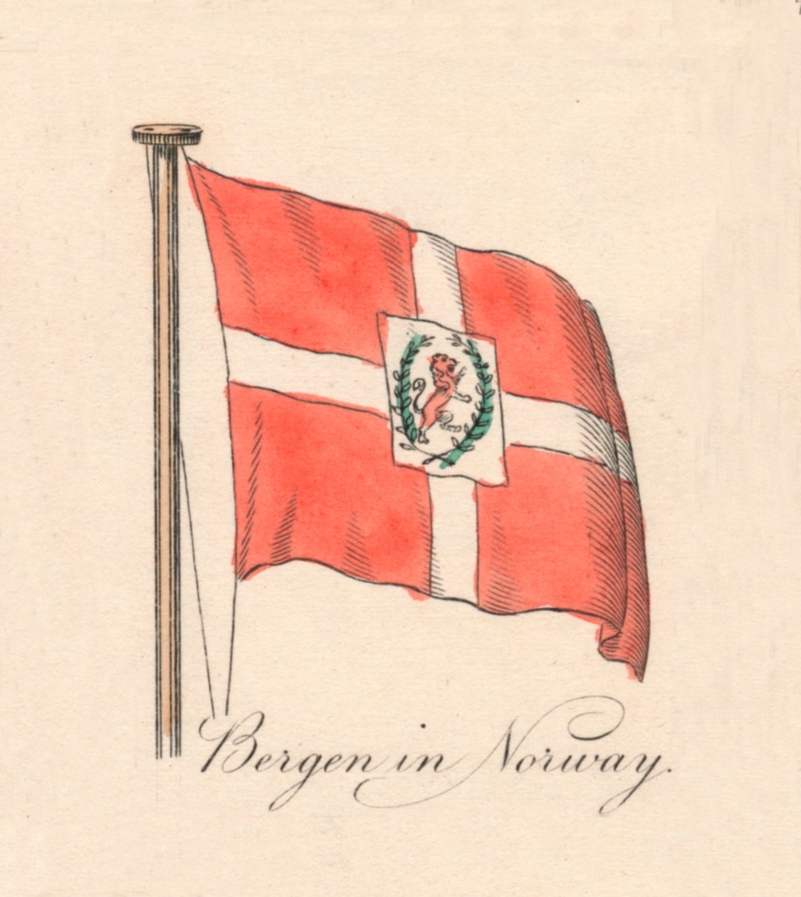 Bergen Norvégiában, 1838 alkotó: Unbekannt