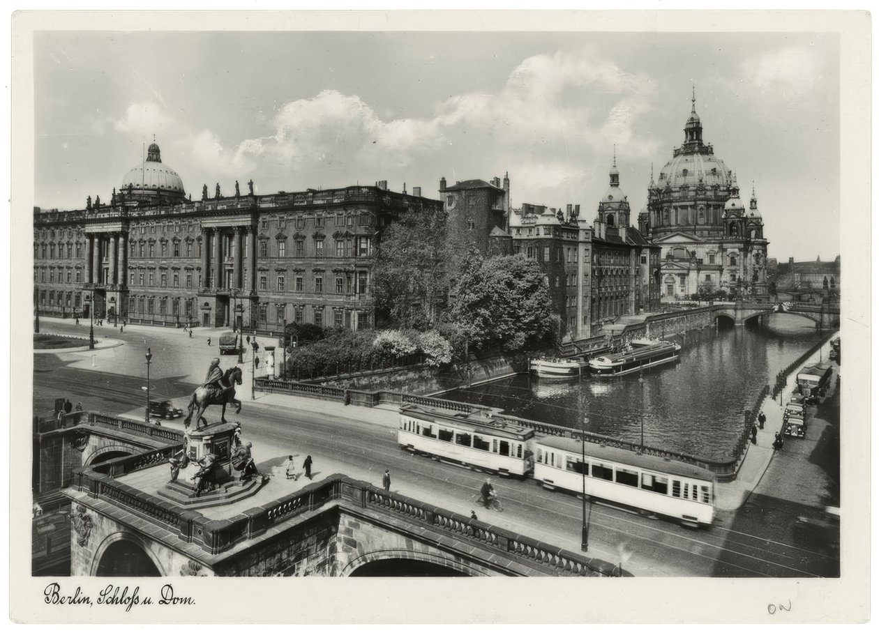 Berlin, városi palota a Kurfürstenbrückével és a katedrálissal / fotó képeslap 1937/38 körül alkotó: Unbekannt