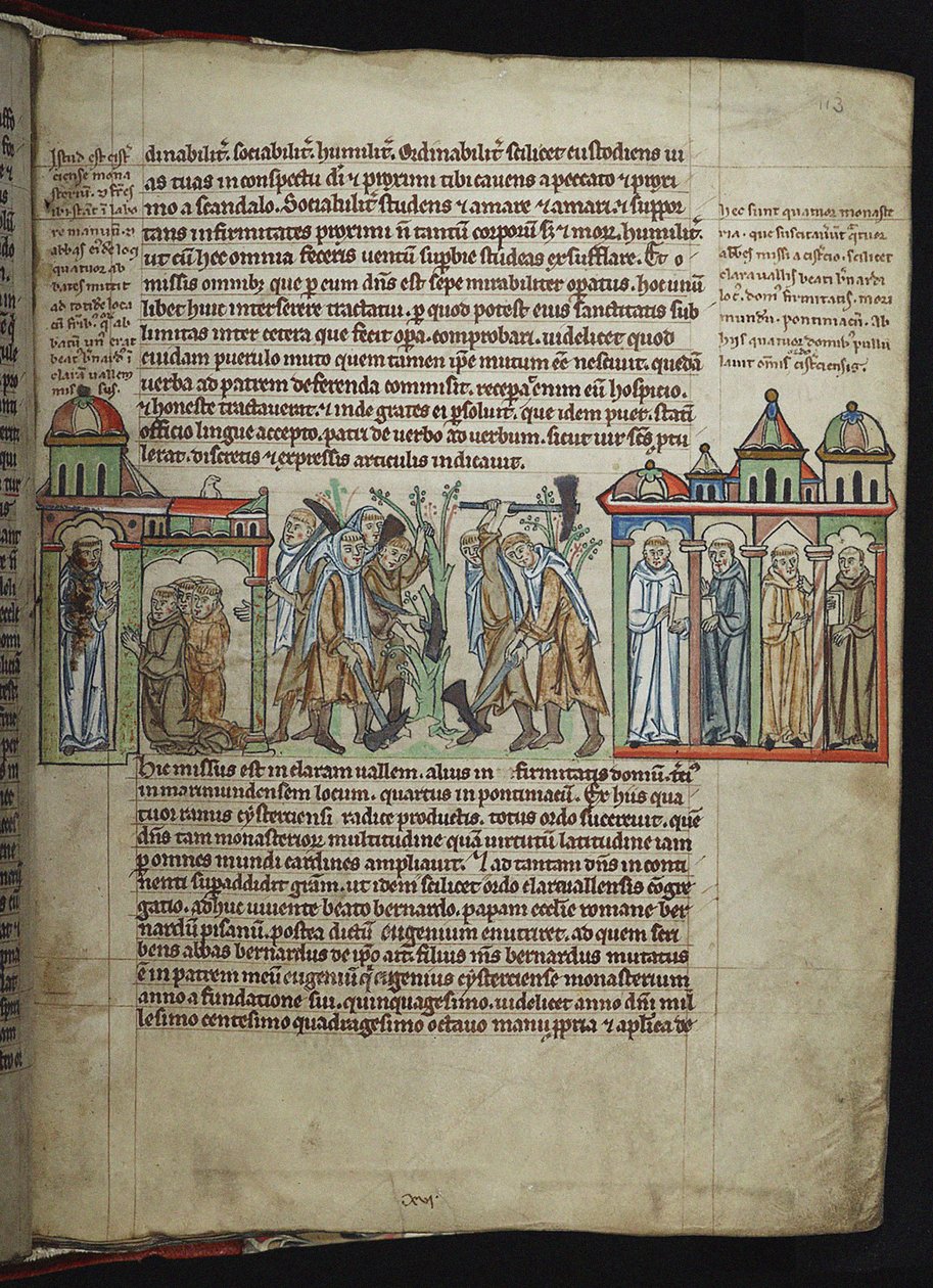 Clairvaux-i Bernard szerzeteseket küld leányházakba, ciszterci szerzetesek, 1249-1250. alkotó: Unbekannt