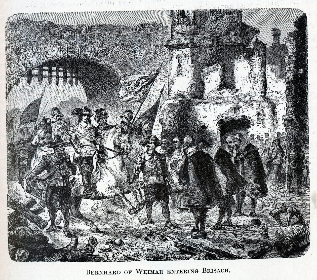Weimari Bernhard belép Breisachba, 1882 alkotó: Unbekannt