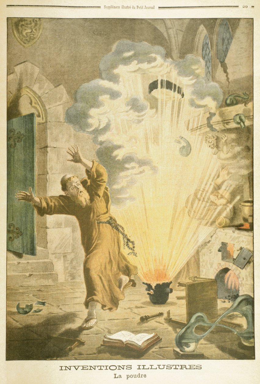 Berthold Schwart, 14. századi német ferences szerzetes és alkimista, 1901 alkotó: Unbekannt
