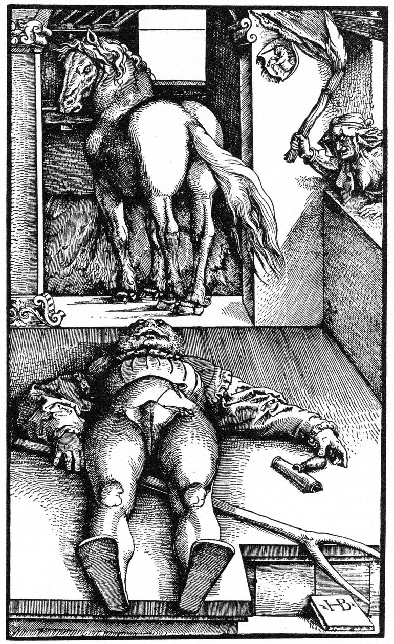 Megbabonázott vőlegény Alvó vőlegény és varázslónő, 1544, 1964. alkotó: Unbekannt