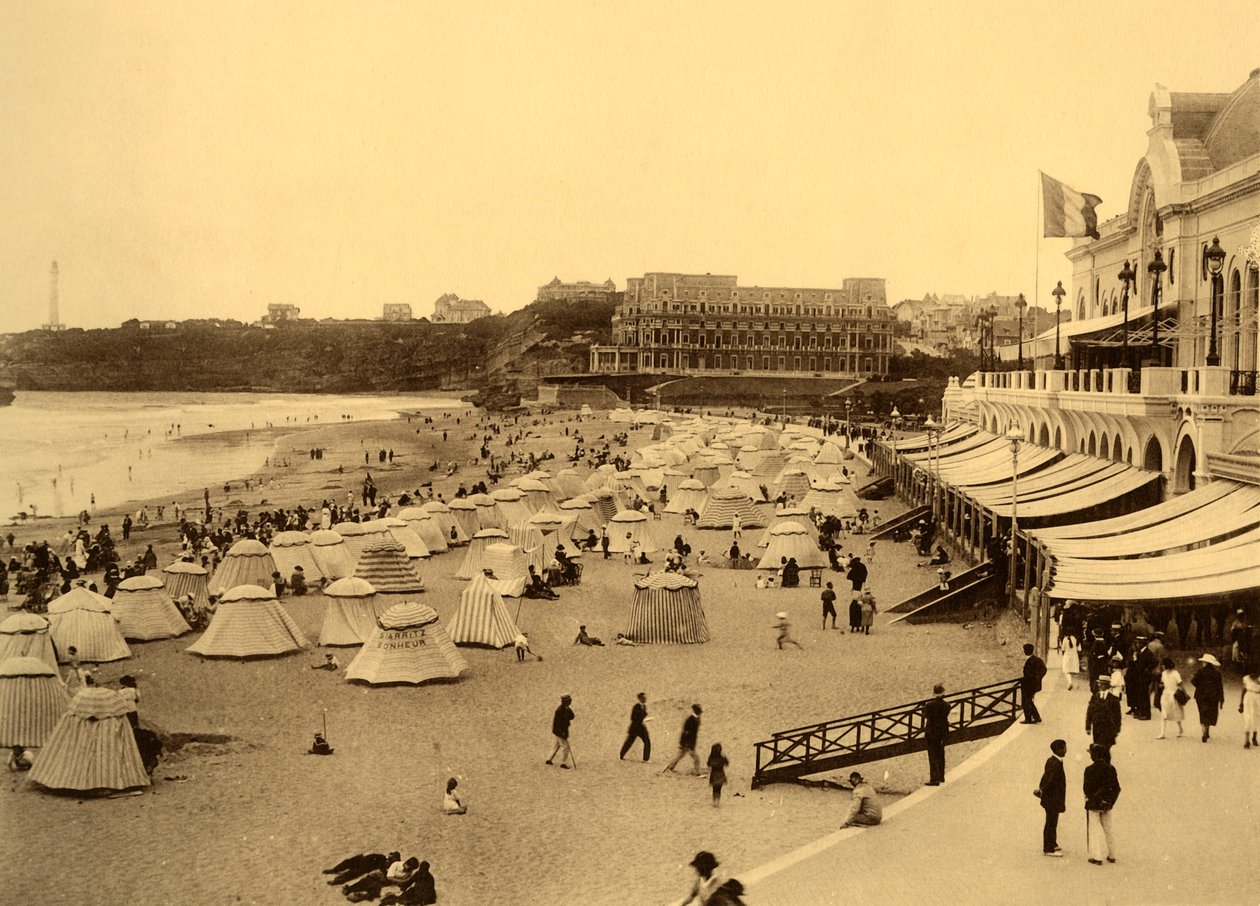 Biarritz - A tengerpart és a városi kaszinó, 1930. alkotó: Unbekannt