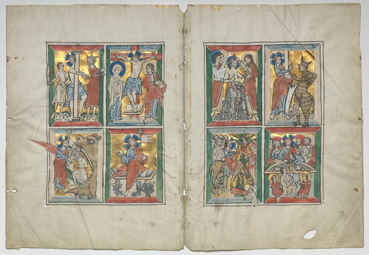 Bifólió jelenetekkel Krisztus életéből, 1230-1240. alkotó: Unbekannt