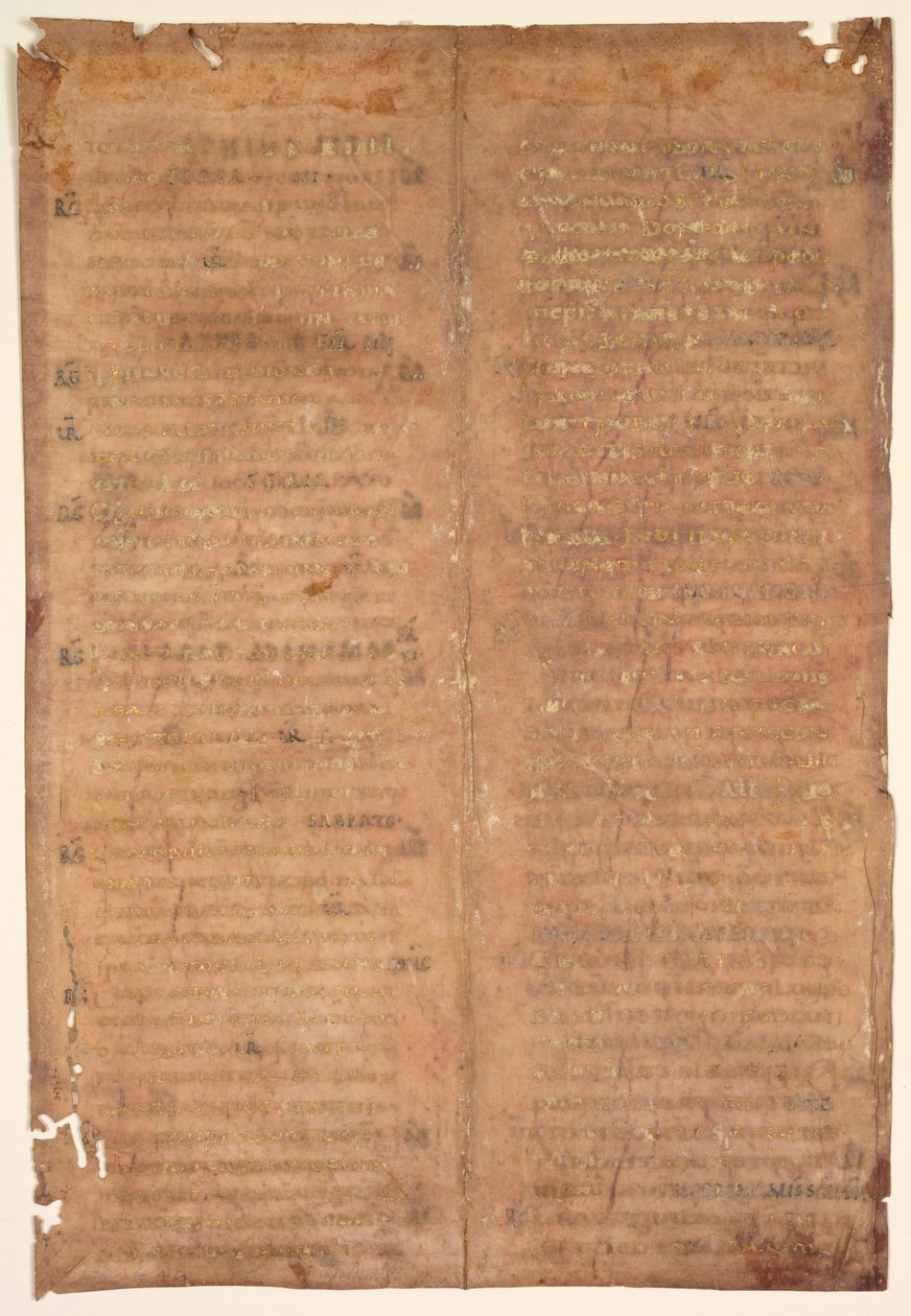 Bifolium Kimetszett Karoling Graduál verso, c. 830-860. alkotó: Unbekannt