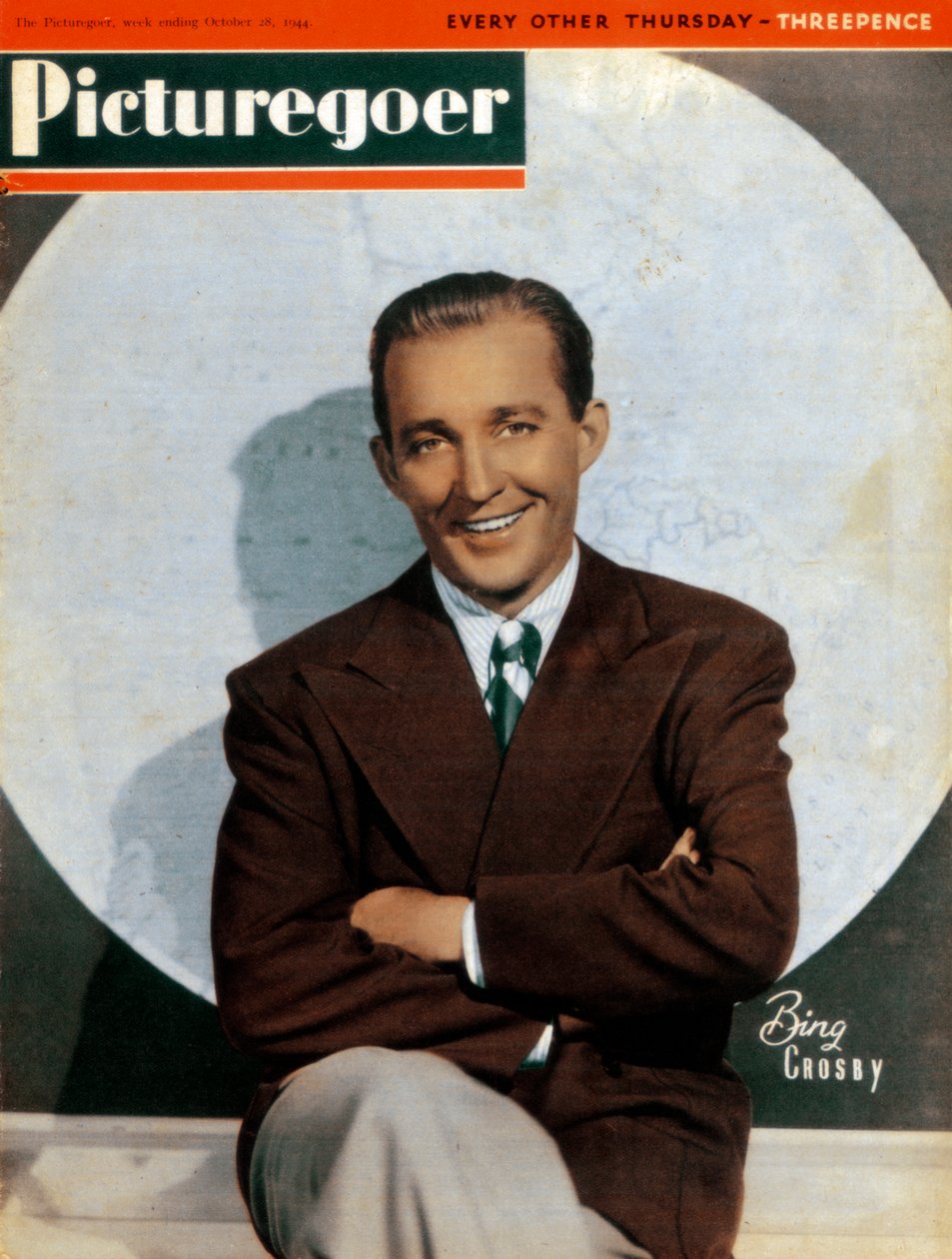 Bing Crosby (1903-1977) amerikai énekes és színész, 1944 alkotó: Unbekannt