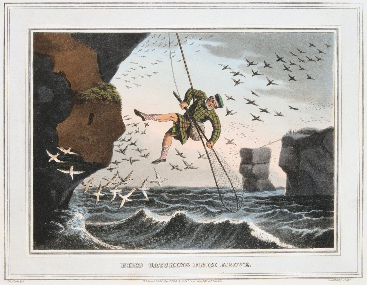 Madárfogás fentről, Shetland-szigetek, 1813 alkotó: Unbekannt