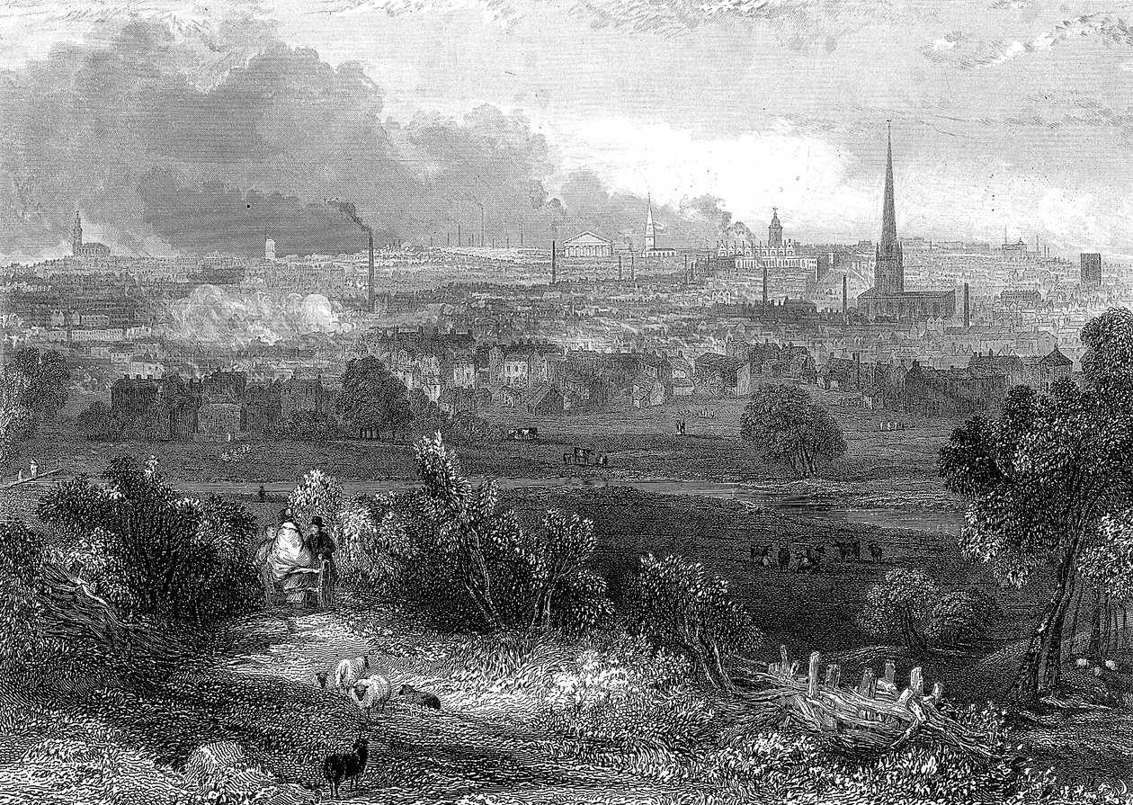 Birmingham dél felől nézve füstölgő kémények, c1860 alkotó: Unbekannt