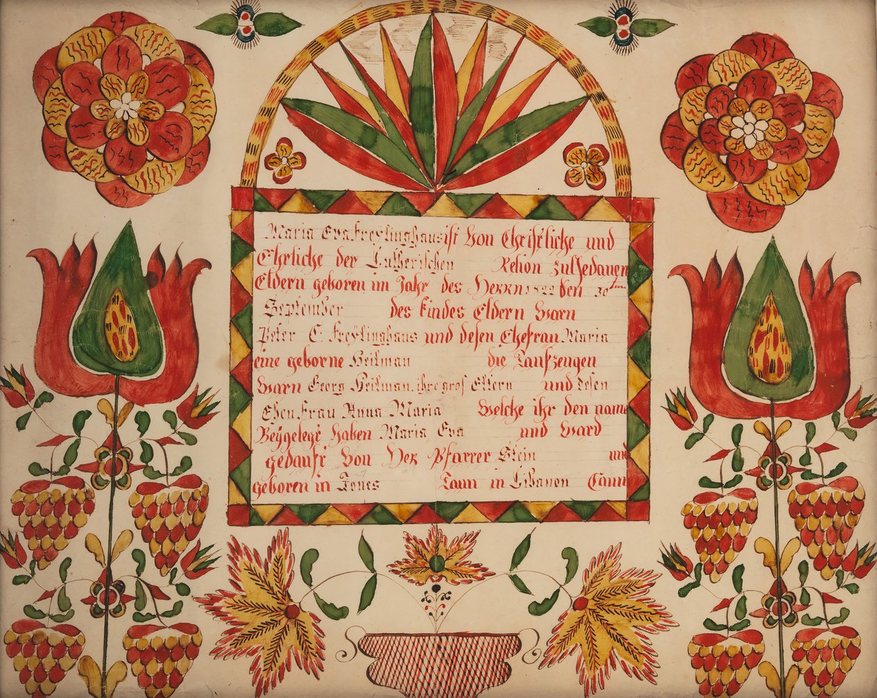 Születési és keresztelési anyakönyvi kivonat, 1822. alkotó: Unbekannt