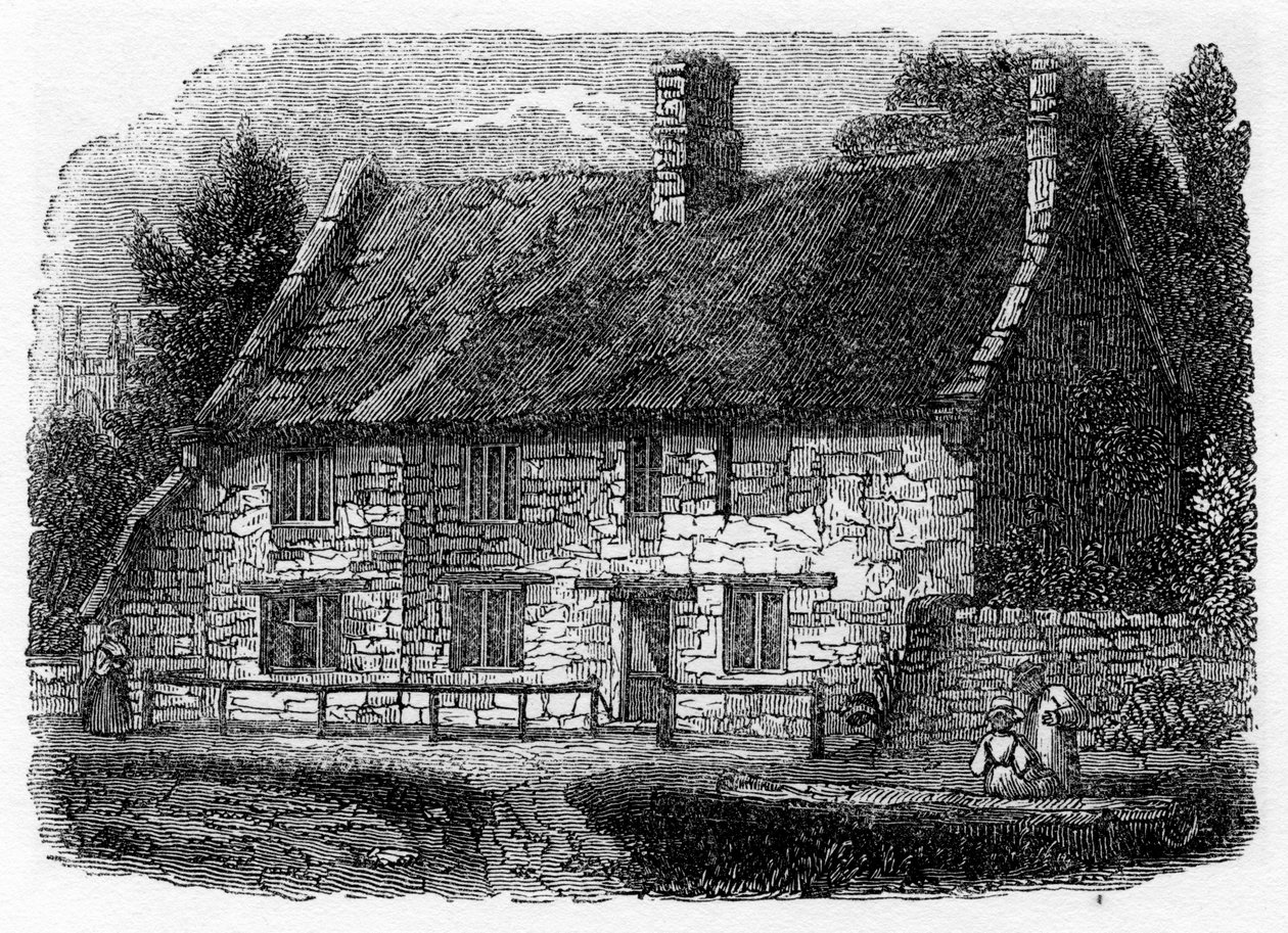 James Hervey tiszteletes születési helye, Hardingston, Northampton közelében, 1840 alkotó: Unbekannt