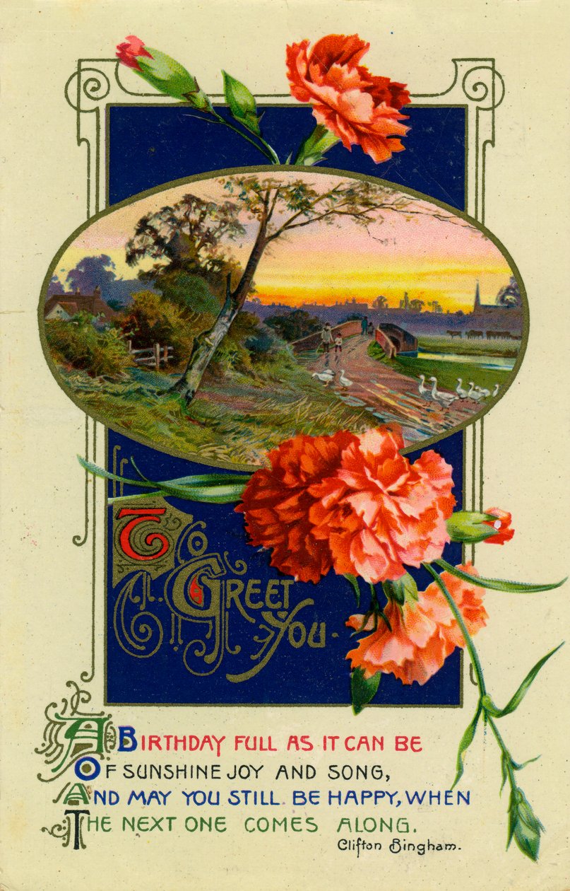 Születésnapi képeslap, 1911 alkotó: Unbekannt