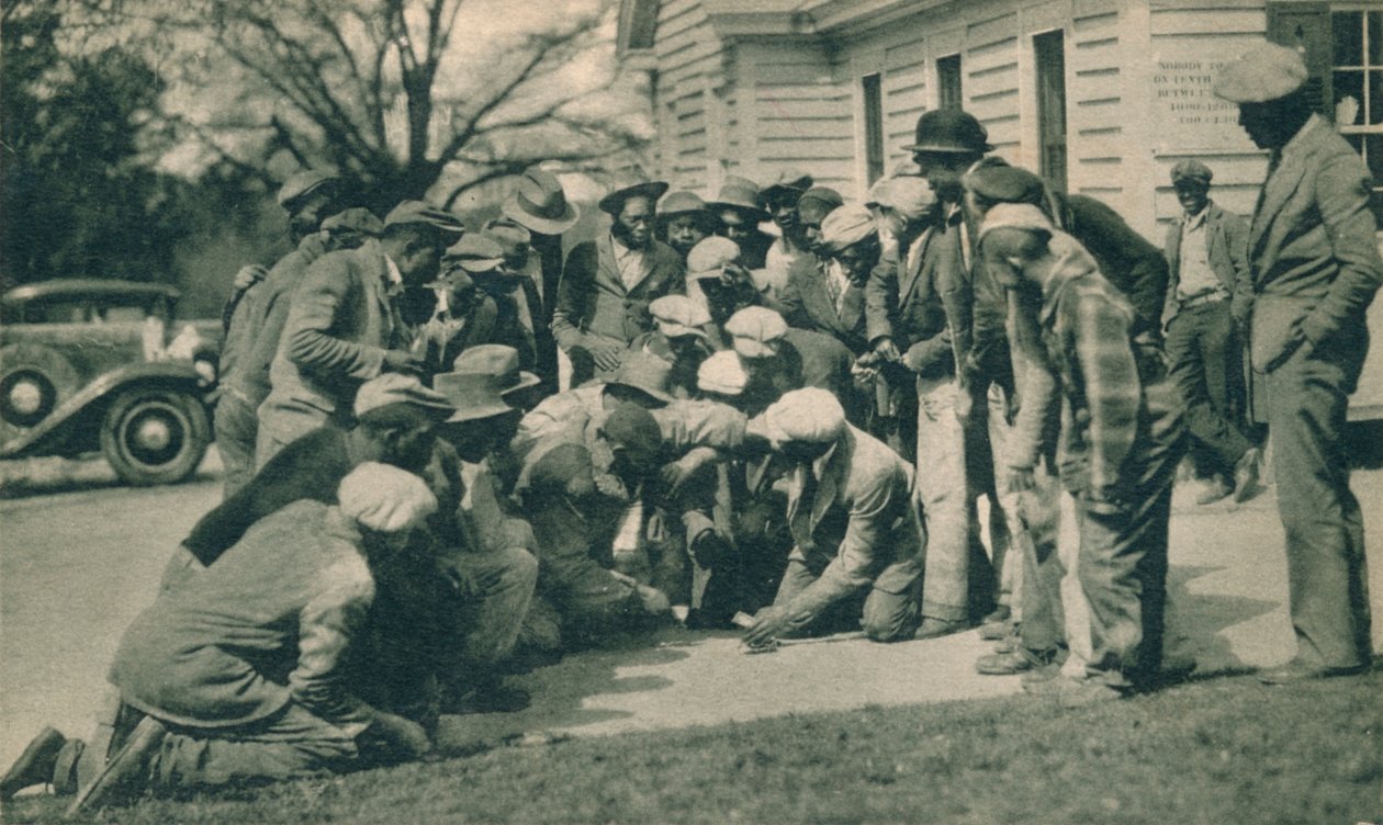 Fekete Caddies játék Craps c1920s alkotó: Unbekannt