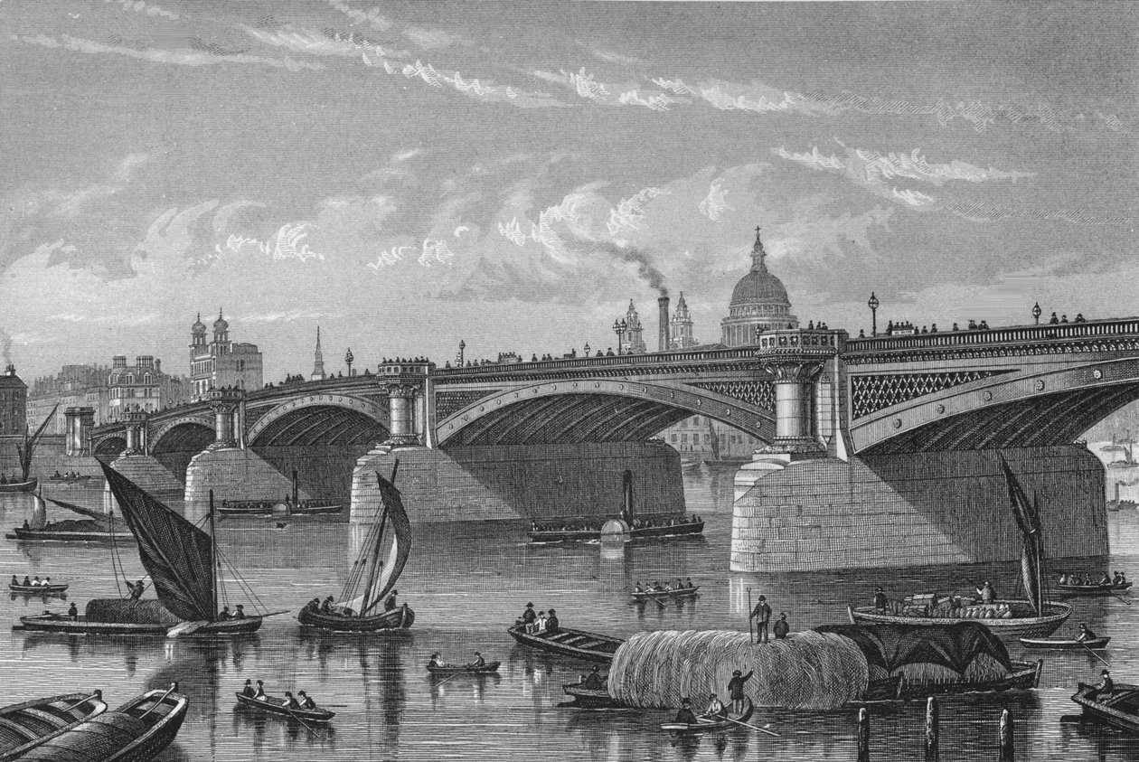 Blackfriars híd a Surrey oldalról, London, 1875 1878 alkotó: Unbekannt