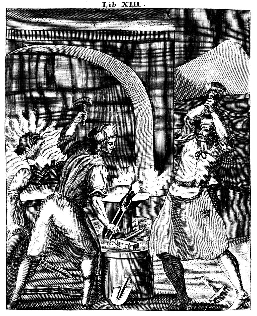 Kovácsok munkában, 1715 alkotó: Unbekannt