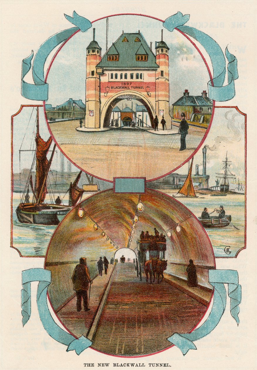 Blackwall Tunnel, London, 1900 alkotó: Unbekannt