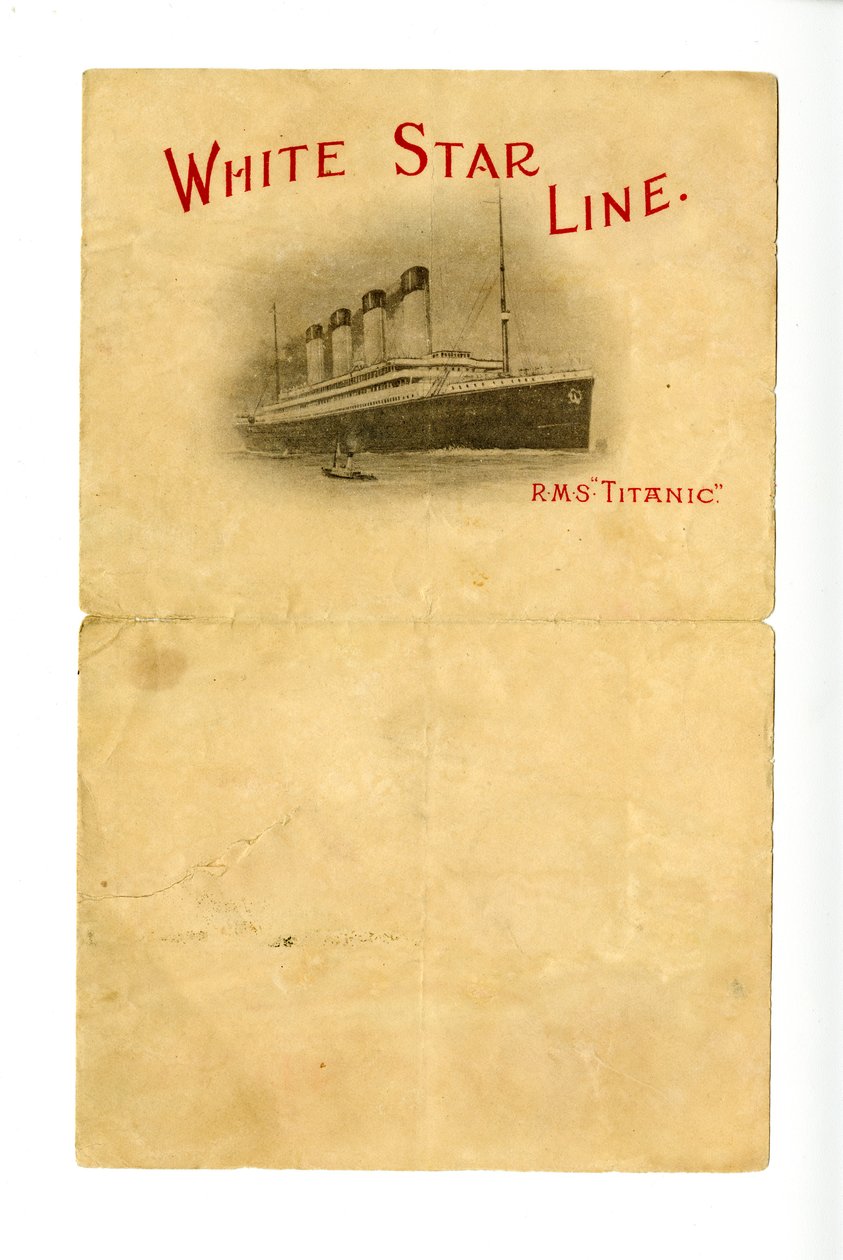 Üres R.M.S Titanic írószer [ismeretlen túlélő adta a Hurdsnak], kb. 1912 alkotó: Unbekannt
