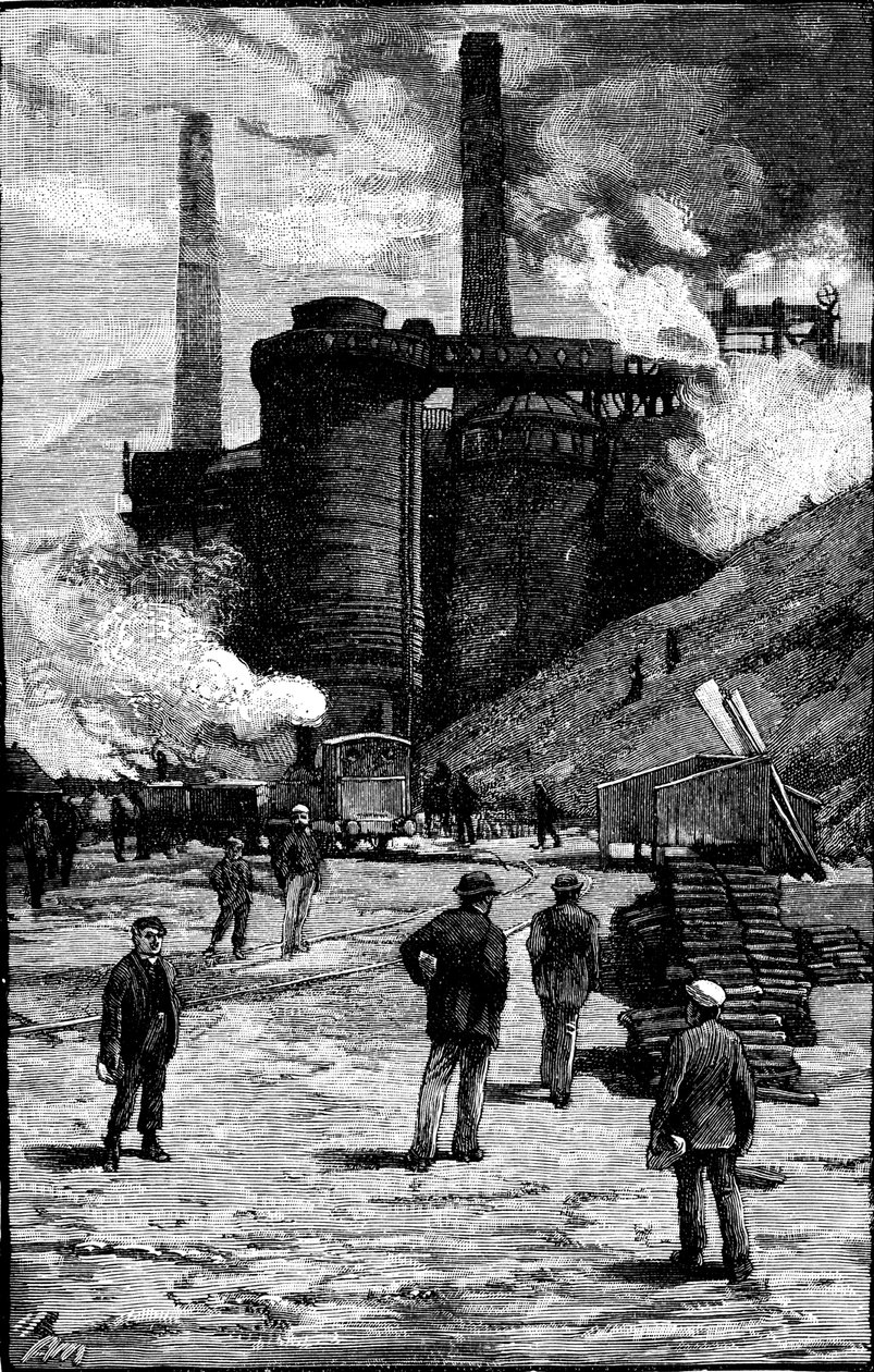 Nagyolvasztók, Dél-Wales, 1885 alkotó: Unbekannt