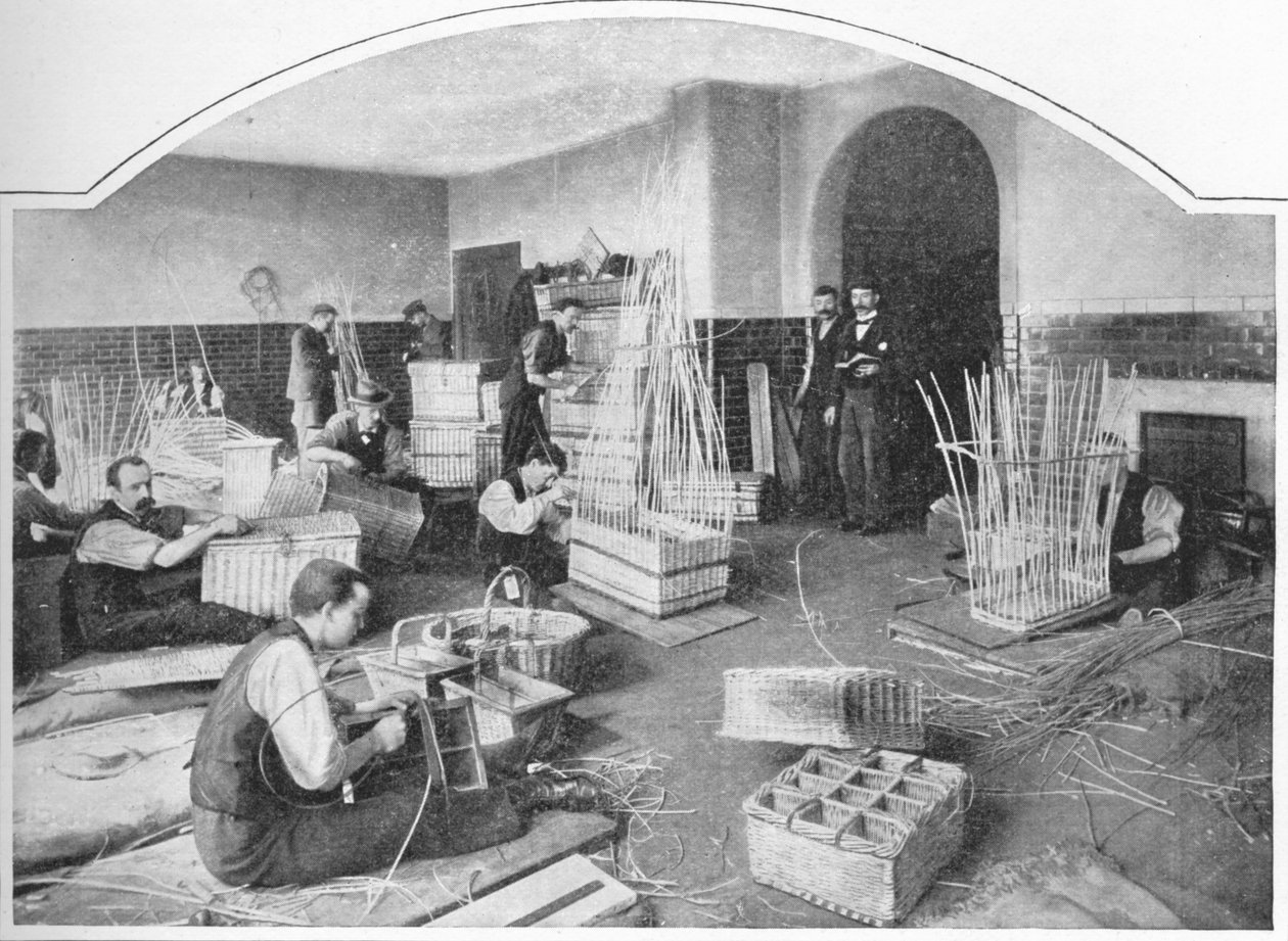 Vak kosárkészítők munka közben, Tottenham Court Road, London, c1901 1903 alkotó: Unbekannt