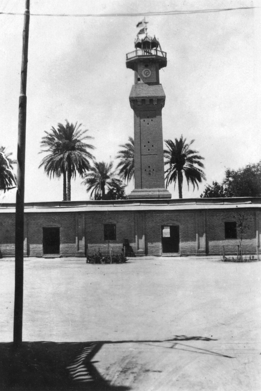 Tömbtorony, 31. brit általános kórház, Bagdad, Mezopotámia, I. világháború, 1918 alkotó: Unbekannt