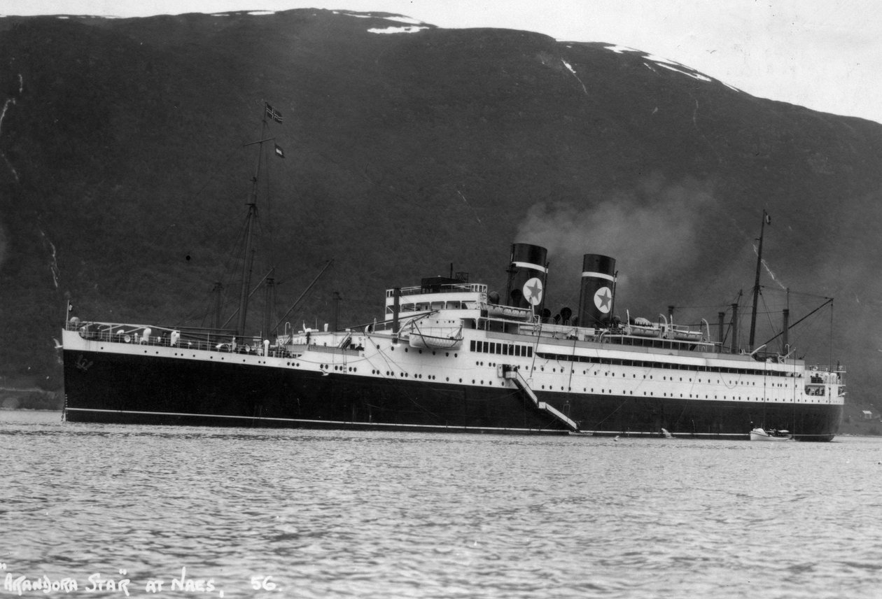 Blue Star Line tengerjáró hajó SS Arandora Star, Norvégia, c1927-c1939 alkotó: Unbekannt