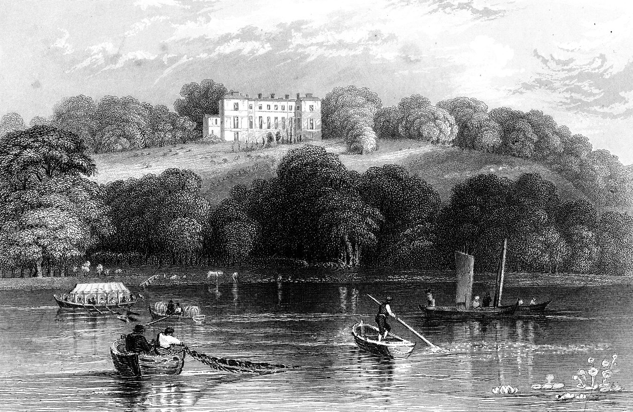Hajózás a Temzén Henley közelében, Oxfordshire államban, 1830 alkotó: Unbekannt