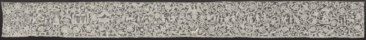 Bobbin Lace Flounce: Punto di Milano, 18. század. alkotó: Unbekannt