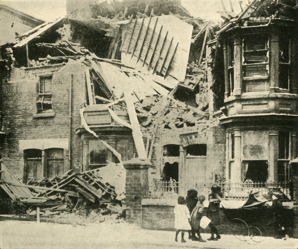 Bombasérült házak, Hartlepool, Első világháború, 1914 decembere, 1920 c. alkotó: Unbekannt