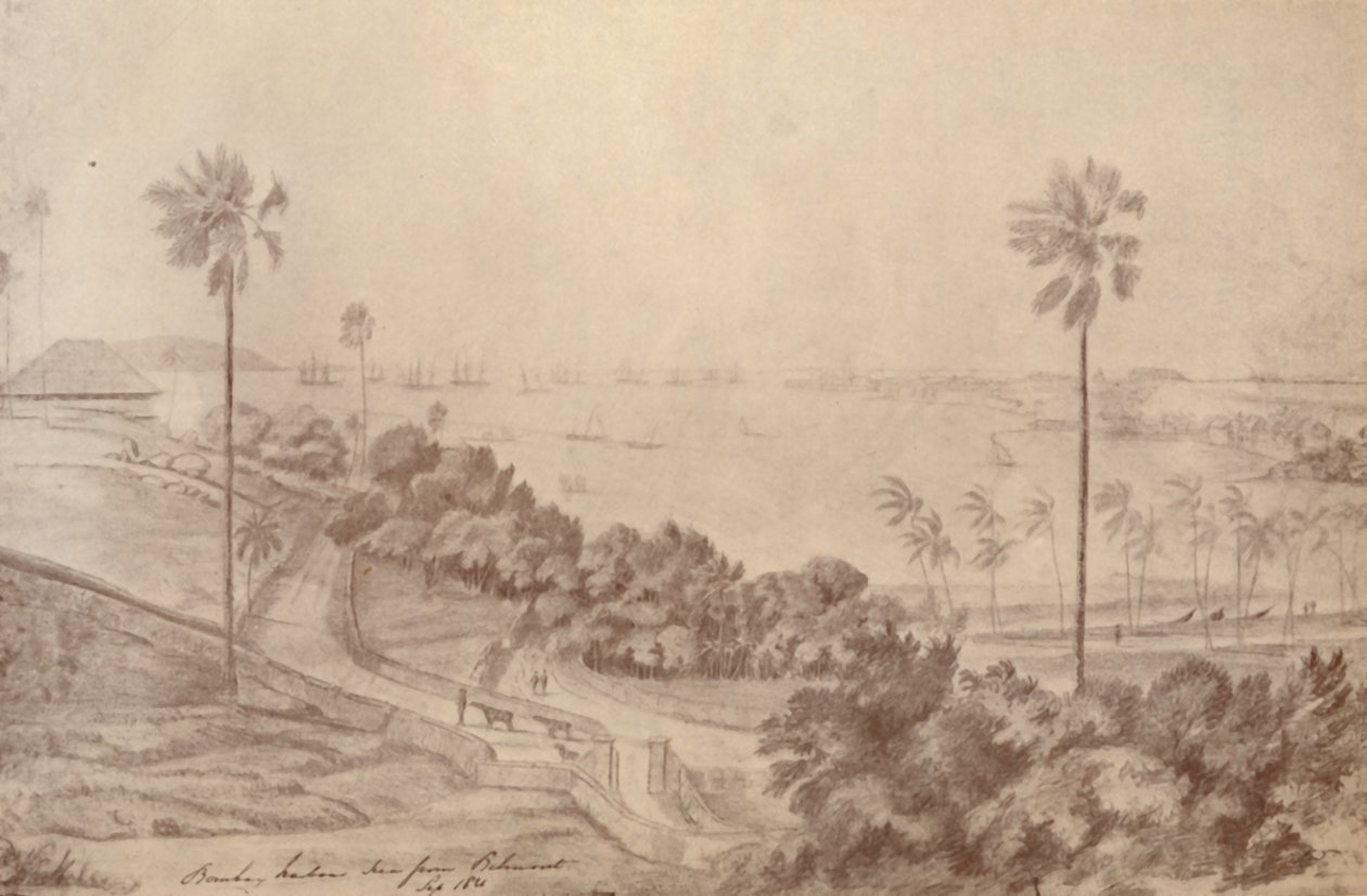 Bombay kikötője – Belmontból nézve, 1821. szeptember, 1936. alkotó: Unbekannt