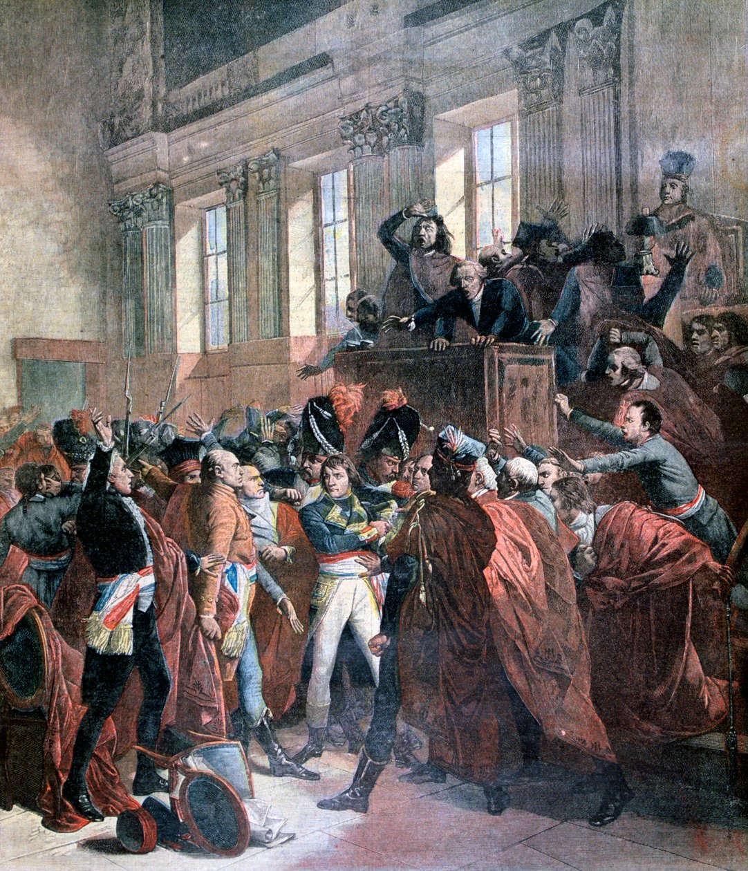Bonaparte és az Ötszázak Tanácsa St Cloudban, 1799. november 10., 1893. alkotó: Unbekannt