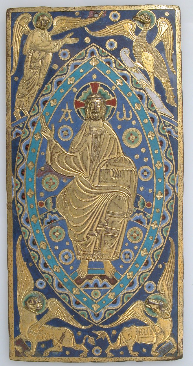 Könyv-borító plakett Krisztussal a felségben, francia, kb. 1200. alkotó: Unbekannt