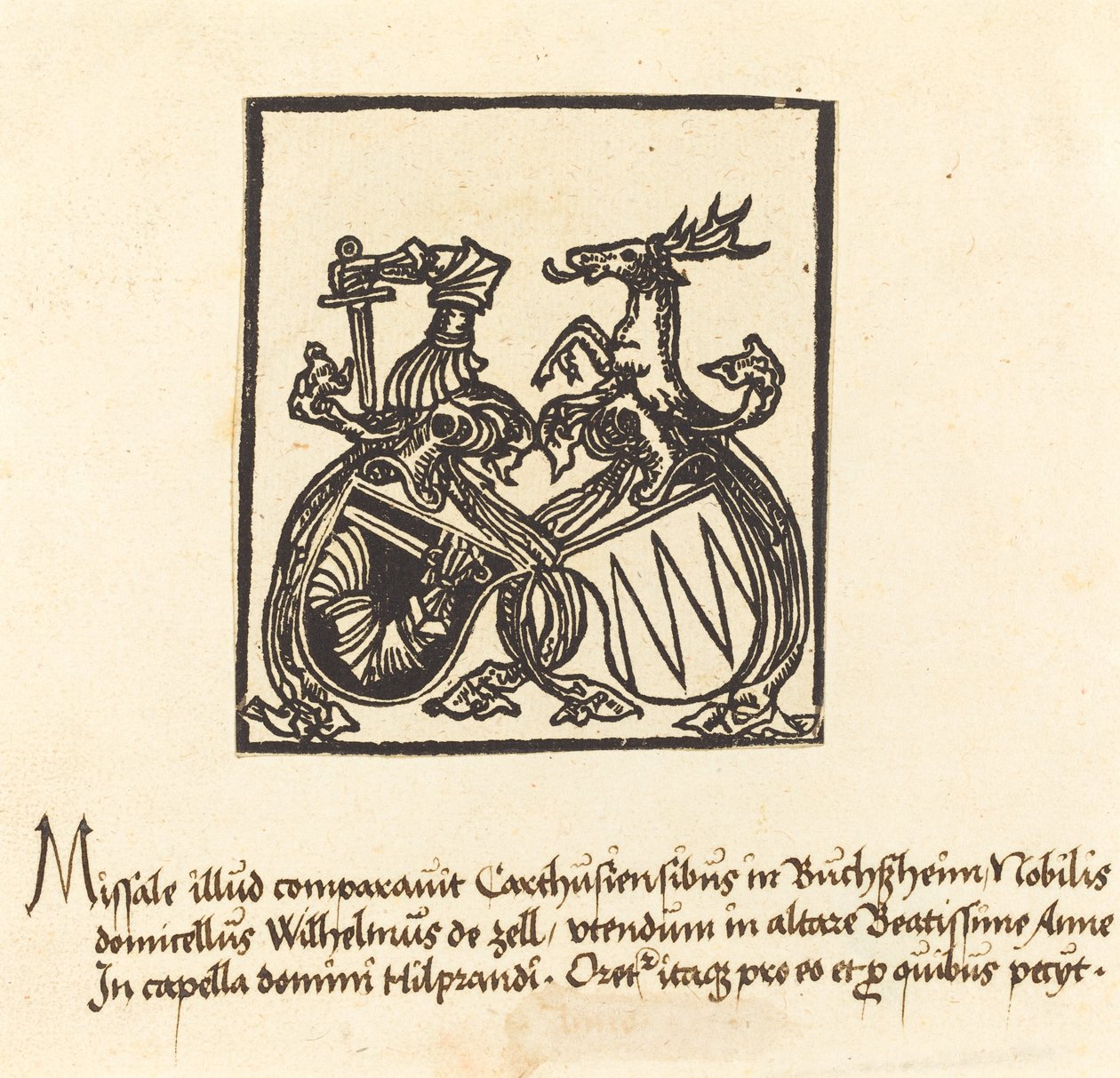 Wilhelm von Zell könyvtáblája, 1500-ban vagy utána. alkotó: Unbekannt