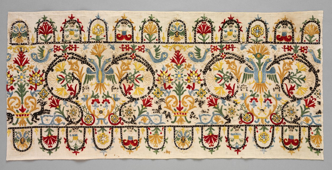 Szoknyaszegélycsíkok, 1600-1700-as évek. alkotó: Unbekannt