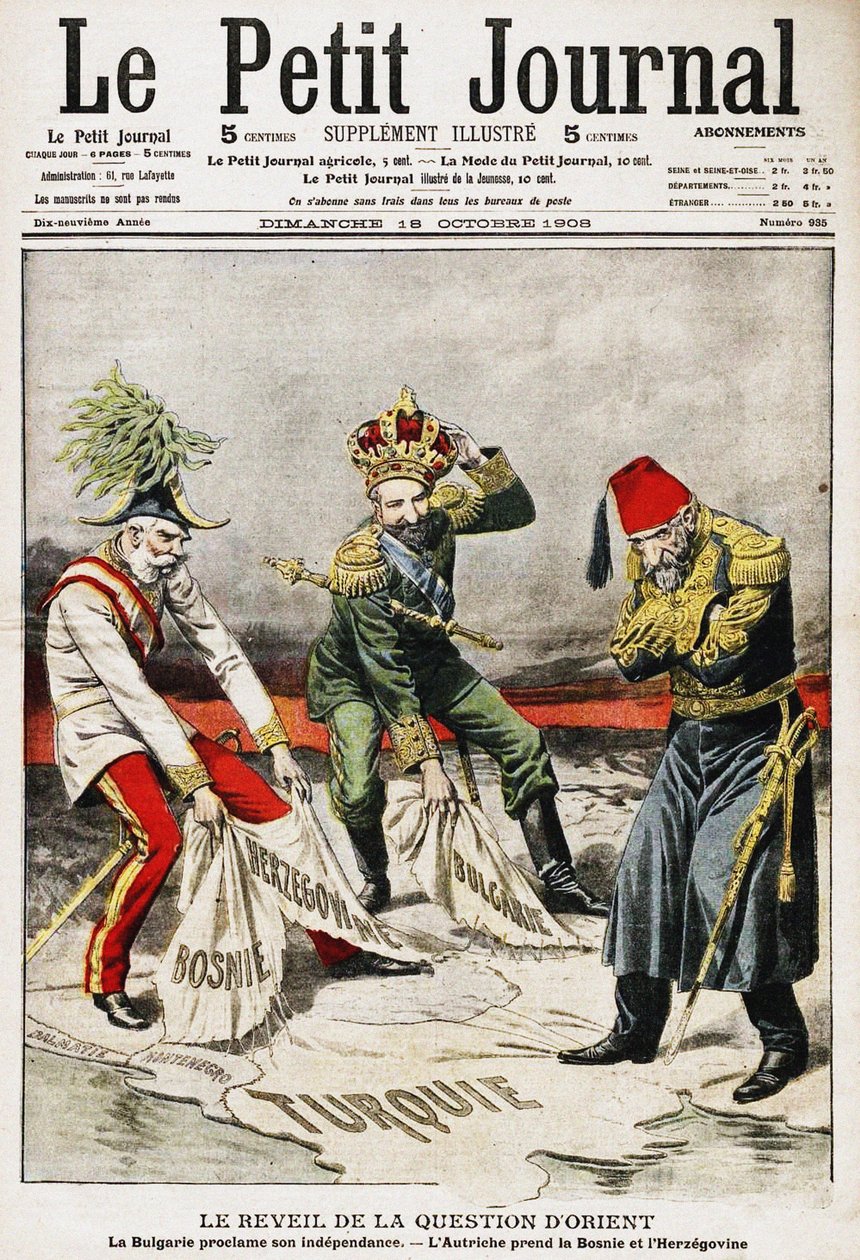 Boszniai válság. A Le Petit Journal című francia folyóirat borítója, 1908. október 18. alkotó: Unbekannt