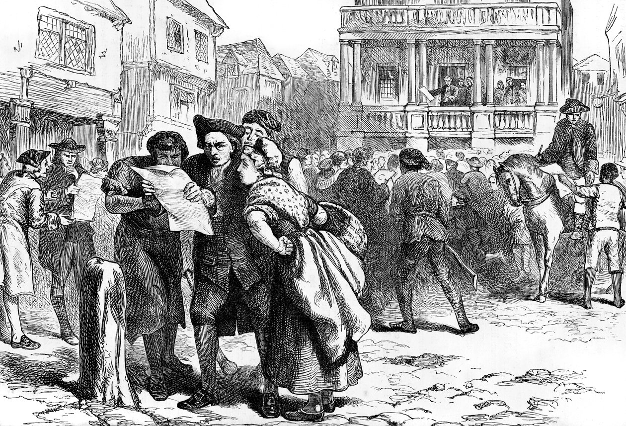 A bostoniak a bélyegtörvényt olvassák, 1765 c1880 alkotó: Unbekannt