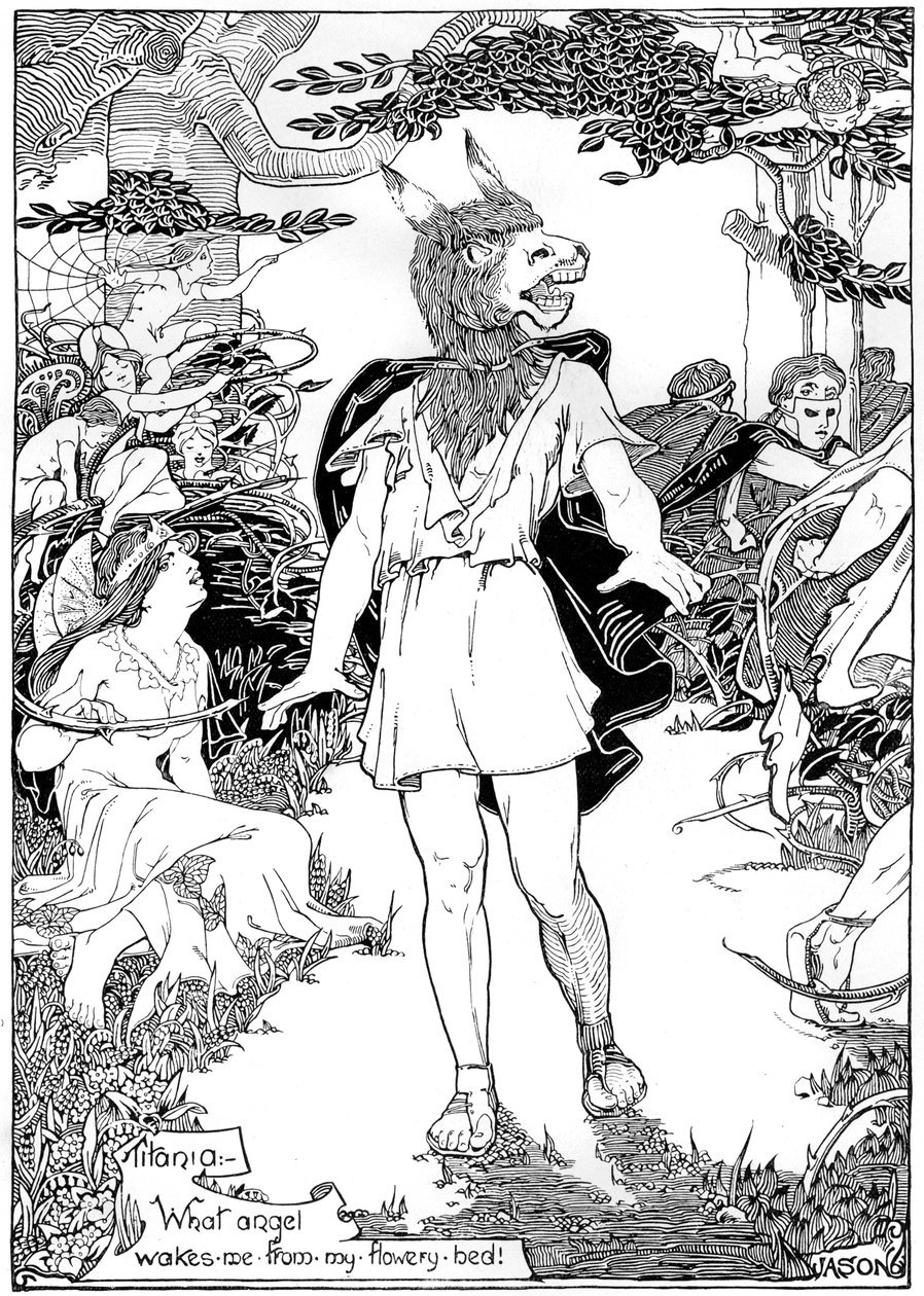Alsó jelenet William Shakespeare Szentivánéji álom című művéből, 1898 alkotó: Unbekannt