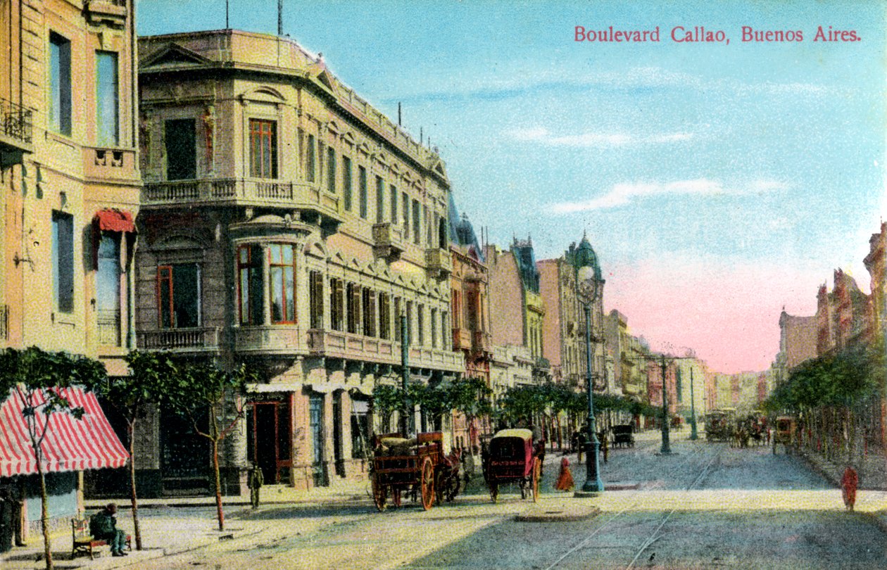 Boulevard Callao, Buenos Aires, Argentína, 19. század vége vagy 20. század eleje alkotó: Unbekannt