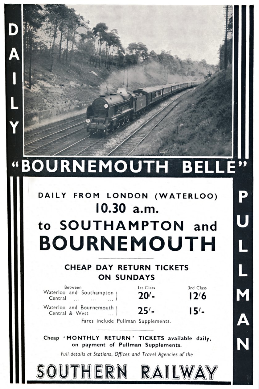 Bournemouth Belle – Déli Vasút, 1936 alkotó: Unbekannt