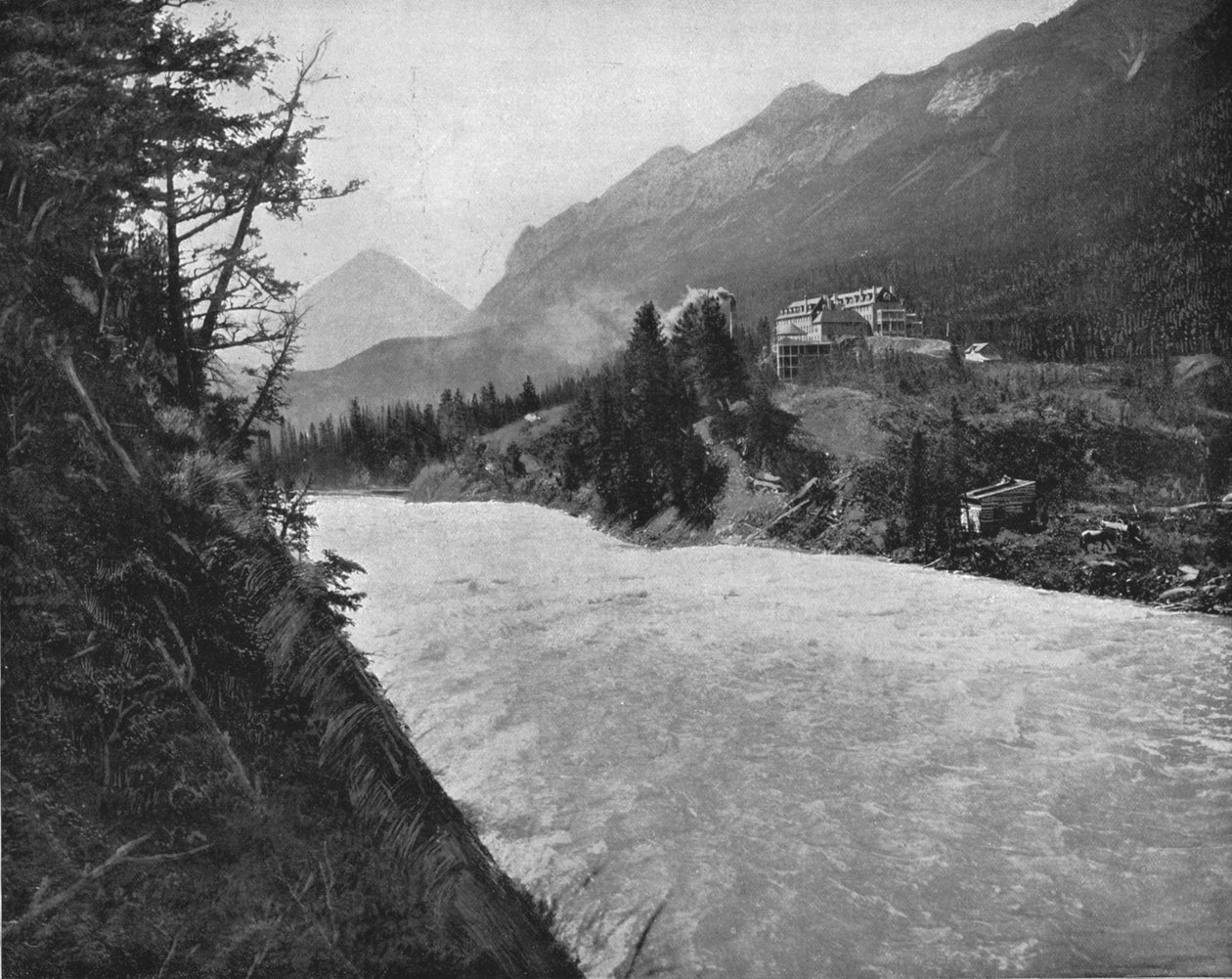 Bow River Rapids, Banff, North West Territories, Kanada, 1900. sz. alkotó: Unbekannt
