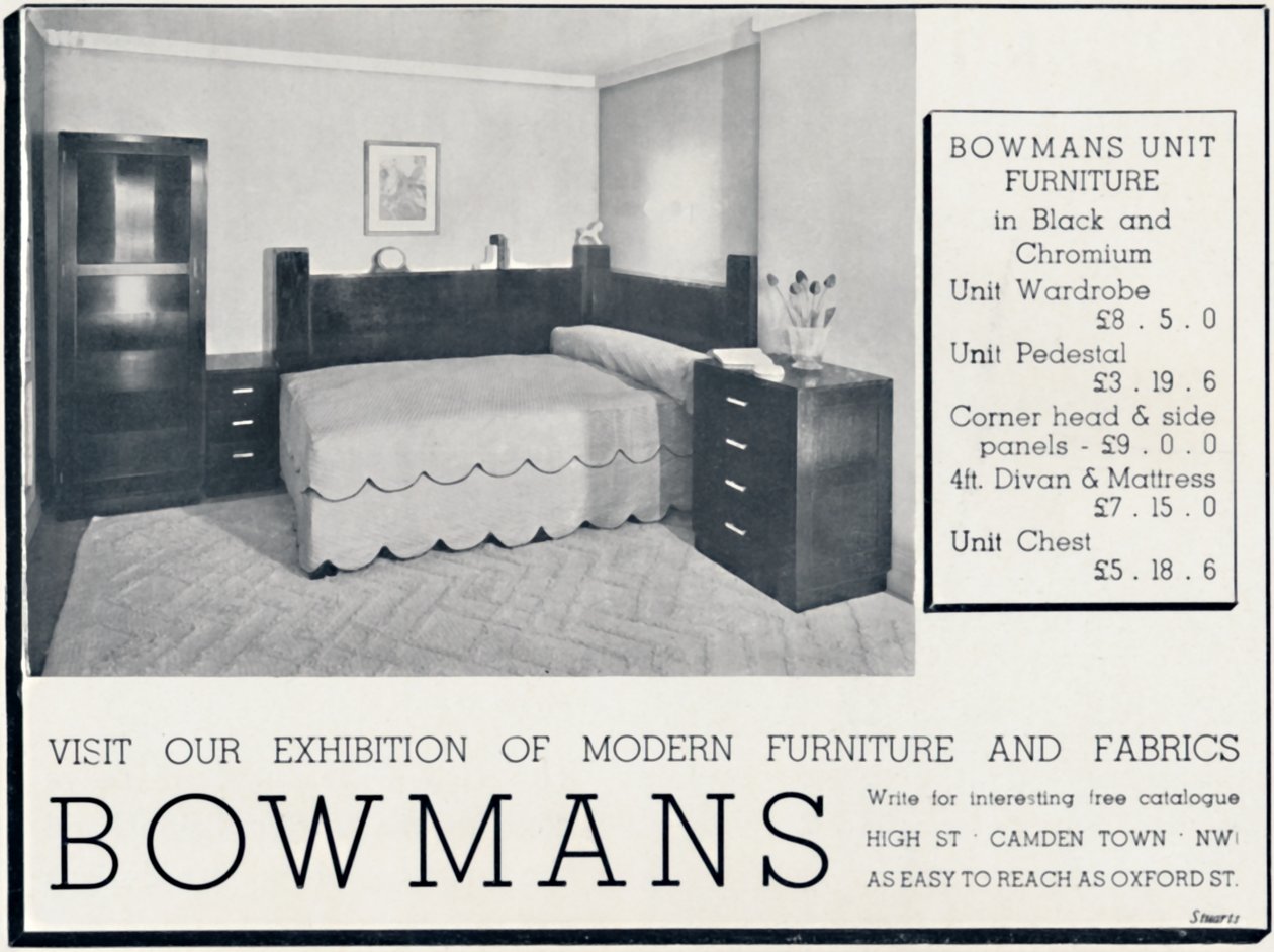 Bowmans - Látogassa meg modern bútorok és szövetek kiállítását, 1935 alkotó: Unbekannt