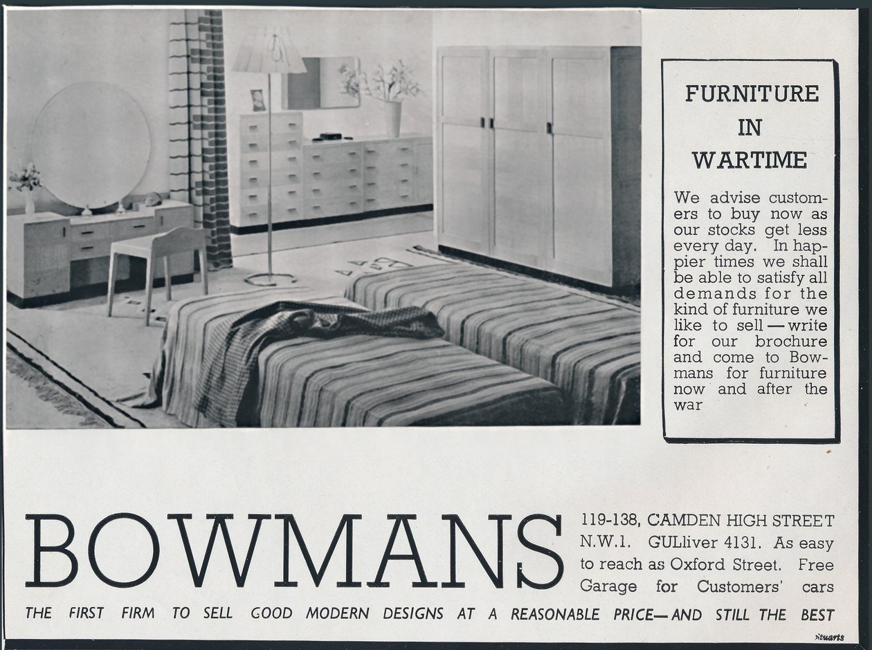 Bowmans reklám, 1942 alkotó: Unbekannt
