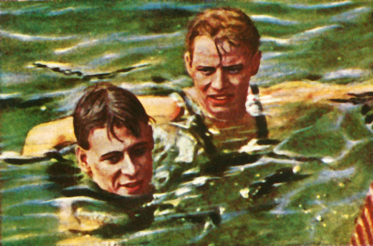 Az ausztrál Boy Charlton és a svéd Arne Borg, 1928. alkotó: Unbekannt