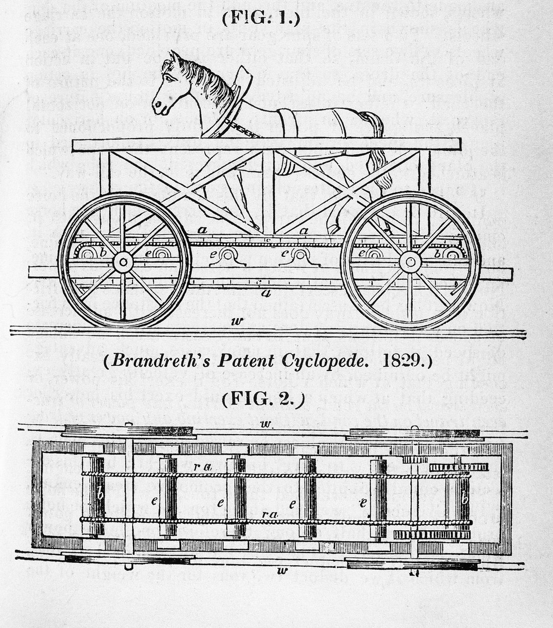Brandreths lóhajtású Cycloped mozdony, 1829 alkotó: Unbekannt