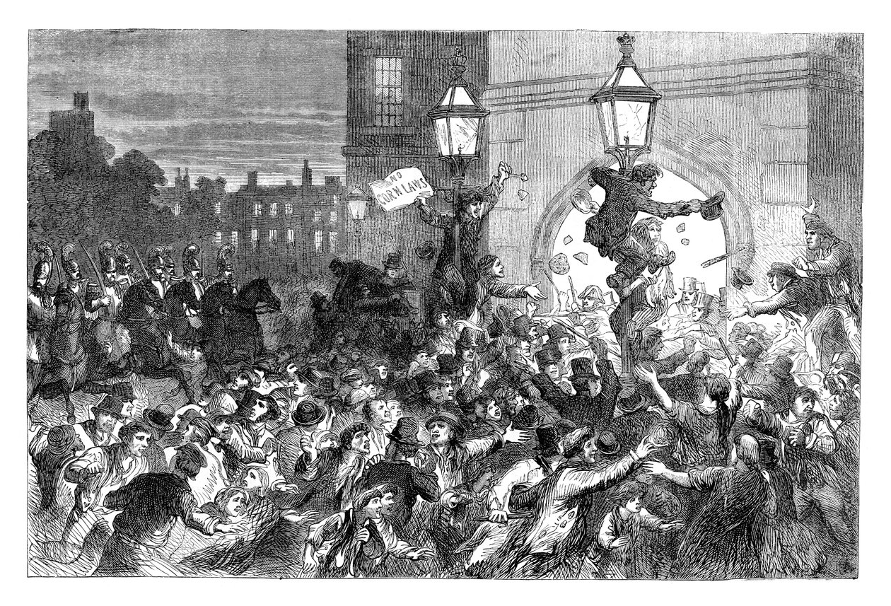 Kenyérlázadások az alsóház bejáratánál, Westminster, London, 1815 c1895 alkotó: Unbekannt