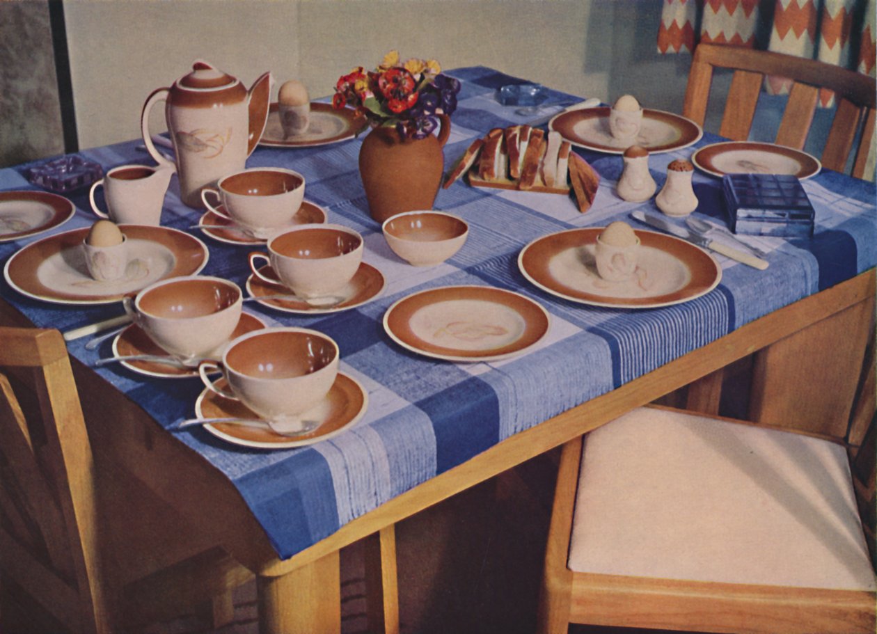 Reggeli – A Bowman Bros. Ltd. által készített reggelizőasztal, London, 1939 alkotó: Unbekannt