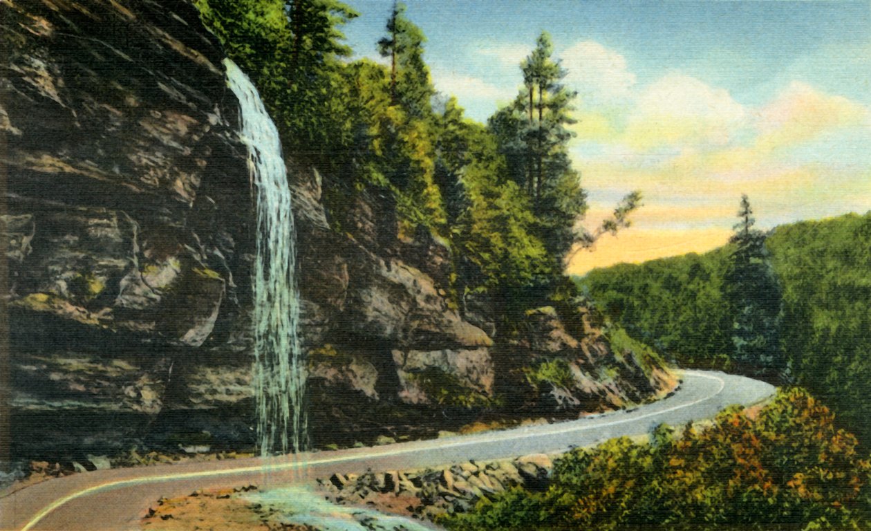Bridal Veil Falls, Nyugat-Észak-Karolina, 1942. alkotó: Unbekannt