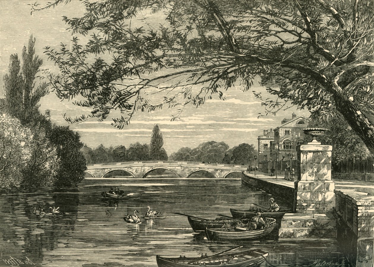 Bridge Over the Ouse, Bedford, 1898. alkotó: Unbekannt