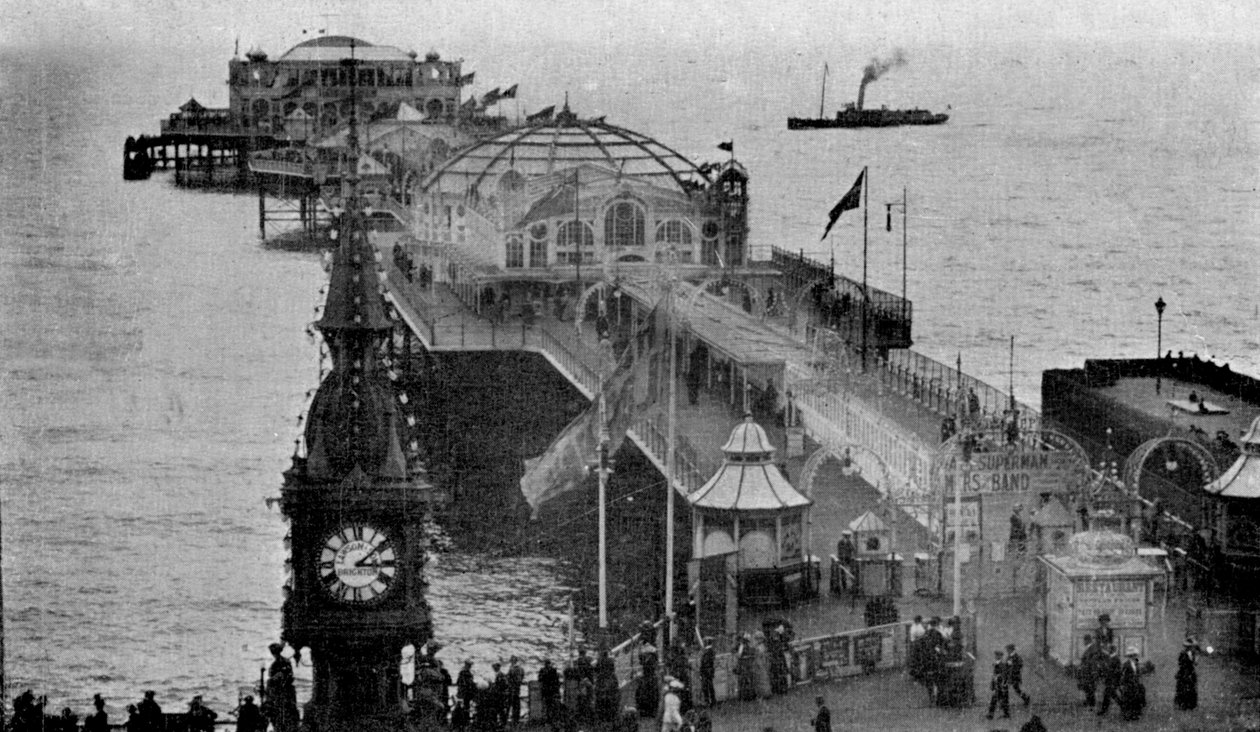 Brighton Aquarium and Palace Pier, Brighton, East Sussex, 20. század eleje alkotó: Unbekannt
